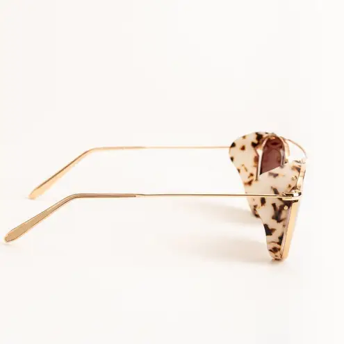 Krewe Sunglasses with Gold Frame and Pink Lenses