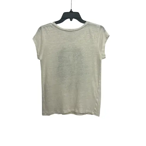 Maje Linen Jeweled Wings Graphic Tee Size 1 Small Whimsigoth Embellished