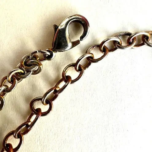 Robert Rose gold silver bronze tone beaded choker necklace Gold