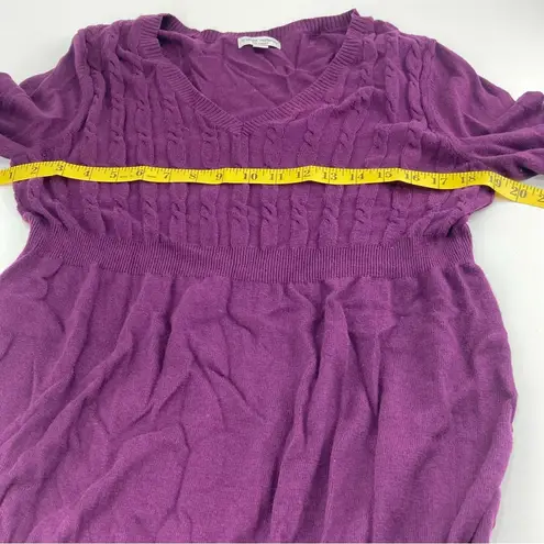 Liz Lange  maternity cable knit sweater purple XXL