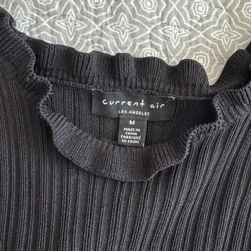 Current Air Anthropologie Ribbed Sleeveless Tank Midi Dress Black Size M