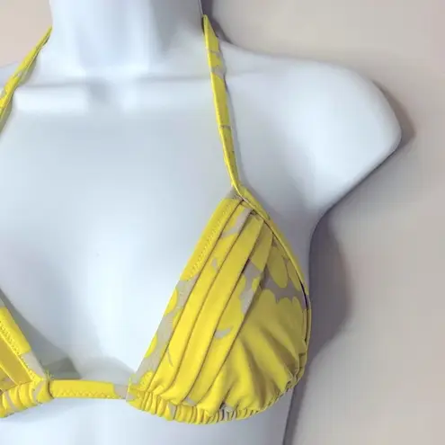 J.Crew  Yellow and Grey Triangle‎ String Bikini Top