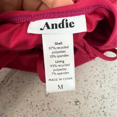 ANDIE Swim Bali One piece suit criss cross back plunge neckline Women's Size Med