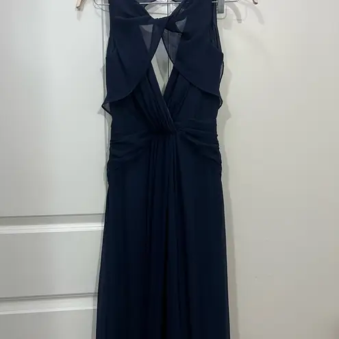 Badgley Mischka Navy Blue Petunia Gown Size 4 US $795