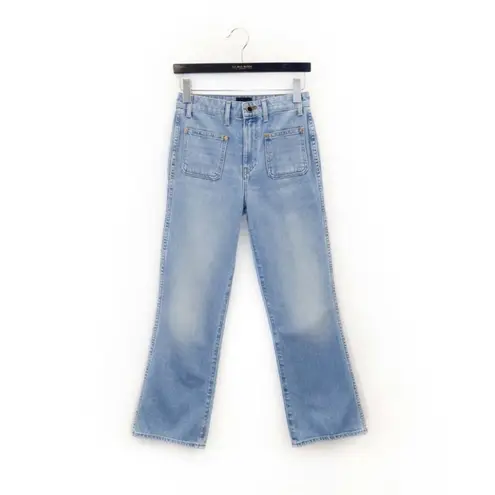 KHAITE Rachel Patch Pocket Flare Jeans - Light Blue
Denim Austin - Size 28
