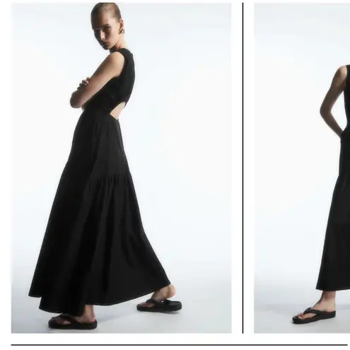 COS open back tiered midi dress