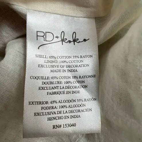 RD & KoKo Colorful Patchwork Maxi Skirt Pom Pom Festival Boho Hippie Size M