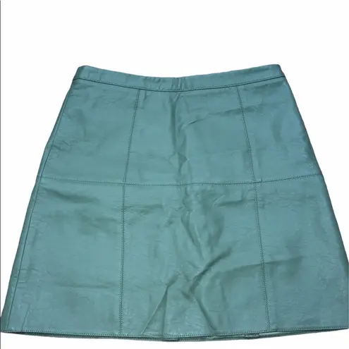 Atmosphere size 6 olive green faux leather skirt