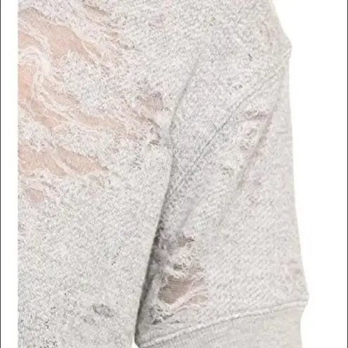 IRO Nasta Burnout Distressed Short Sleeve Sweatshirt T-shirt Top REVOLVE