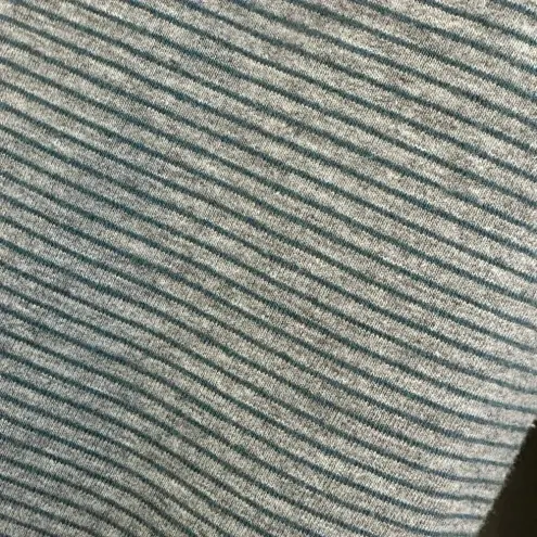 Eddie Bauer  | Outdoors Blue Grey Stripe Snap Button Down Jacket Size L Large