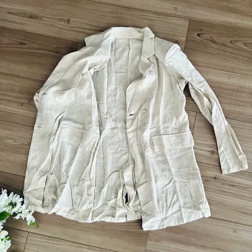 Boutique Ecru Linen Blazer