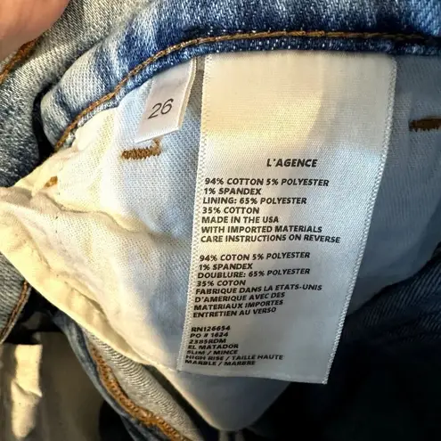 L'Agence NWT El Matador High Rise Slim Jean in Marble - Size 26