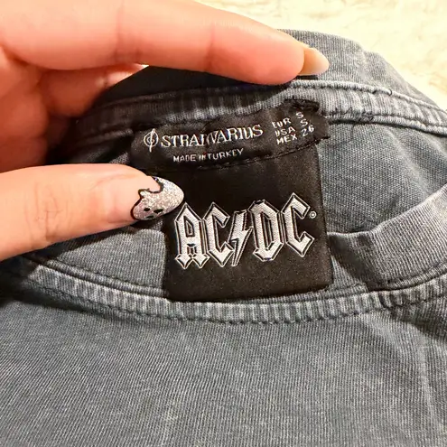 Stradivarius Gray AC/DC Graphic Tee