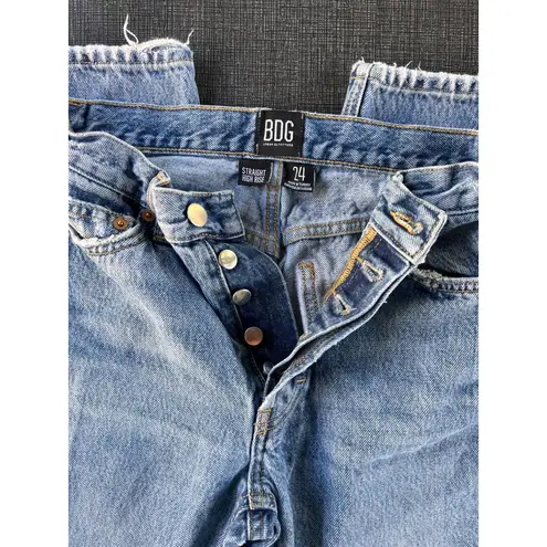 BDG Urban Outfitters  Jeans Womens 24 Blue Denim Rinse High Rise Baggy Straight