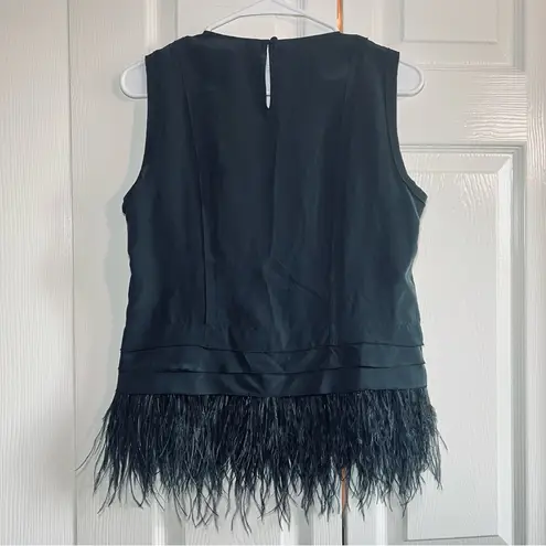 BCBGMAXAZRIA  Dracey Sequin Feather Top Size Small
