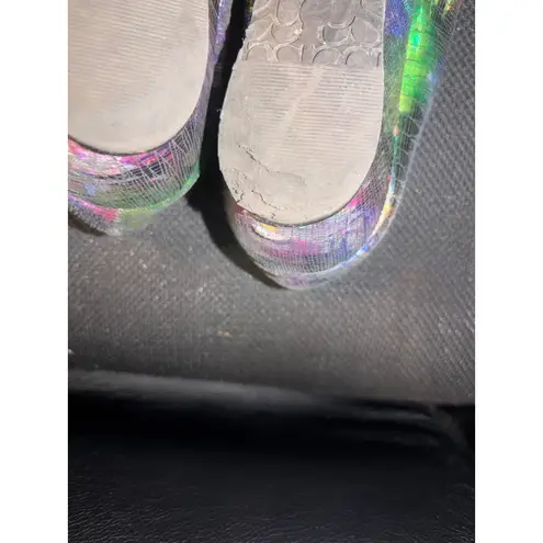 Gentle Souls by Kenneth Cole Women Newman Multicolor Metallic Ballet Flats Shoes Blue Size 7.5