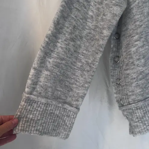 Very J Soft Knit Sweater Side Snaps Pullover Neutral Minimalist Basic Size Small