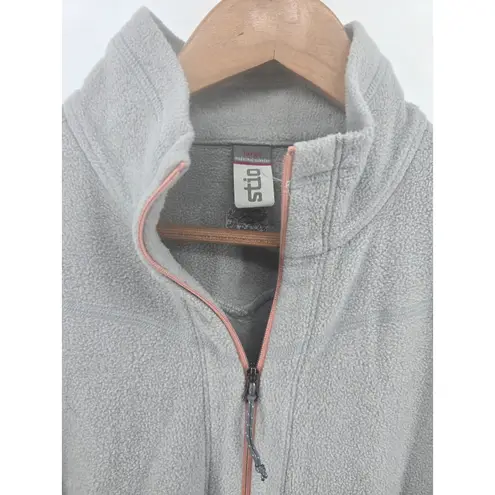 Stio Womens Gray Fleece 1/4 Zip Pullover Long Sleeve Casual Outdoor Top Large