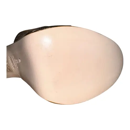 Schutz NWOB Keefa Platform Block Heel Platina Leather Strappy Gold Metallic - 9B