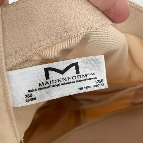 Maidenform Lightly Lined Tummy Control Bodysuit 38D Beige Corset Style