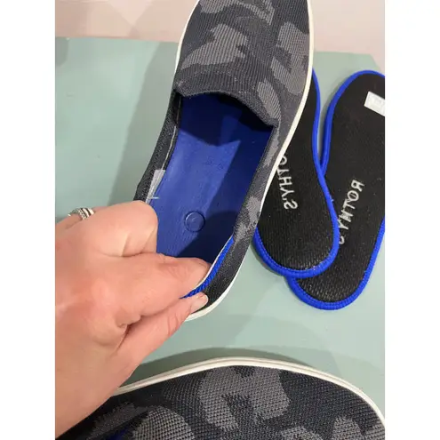 Rothy's Slip-On Sneakers Women’s 6.5 Gray Camo Washable Eco Shoes