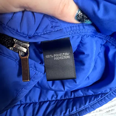 Lafayette 148 New York Blue Quilted Puffer Vest Petite P Drawstring Waist Size XS