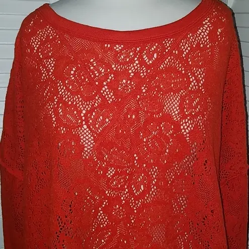 Free People  NOT COLD IN THIS OPEN KNIT SWEATER OVERSIZED BEACH SUMMER SWEATER