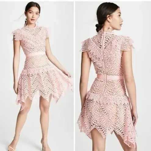 Self Portrait NWT Lace Triangle Hem Dress