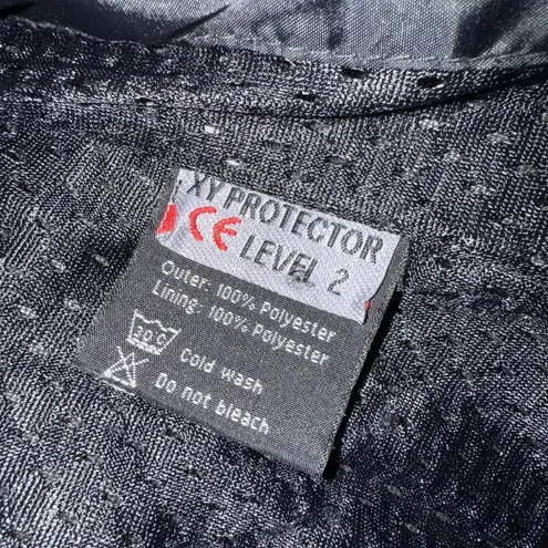 Sedici Armored Women’s Small Motorcycle Jacket Lady Biker Gear Coat Back Pad Black