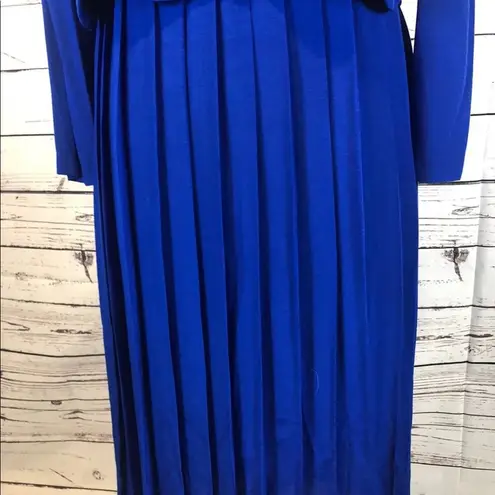 Karin Stevens VINTAGE 90's Blue Embroidered Dress