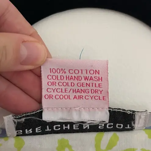 Gretchen Scott Designs Blue Floral V Neck Tunic Top Coverup