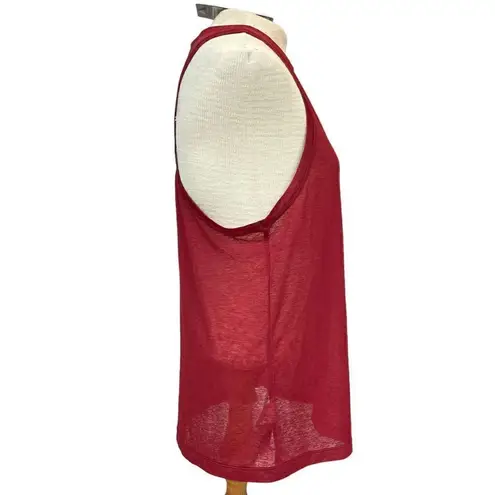 Lorna Jane NWT Superfine Active Muscle Tank Top in Dark Red Size Medium