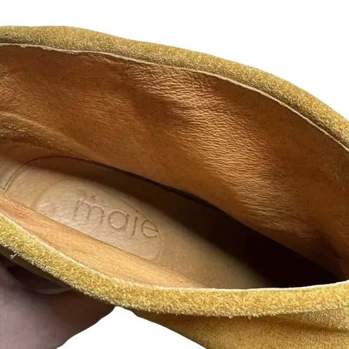 Maje  Suede Tan Fringe Western Ankle Bootie Size 38 / 7.5