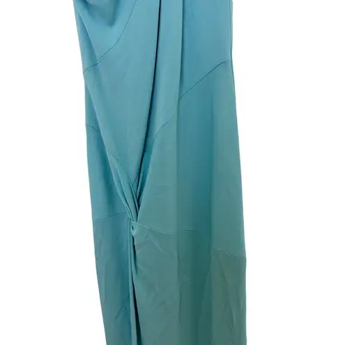 Nicole Bakti Halter Maxi Gown Sky Blue Size Medium Old Money Formal Y2K Glam