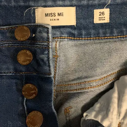 Miss Me  | High Rise Skinny Jeans 96% Cotton 5 Button Fly Medium Wash Size 26