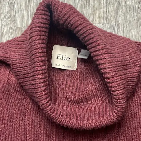 Elie Tahari Burgundy Turtleneck Sweater