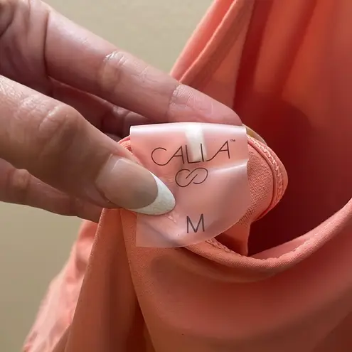 Calia Performance Dress Flush Pink Orange Creamsicle Y Back Size M Size M