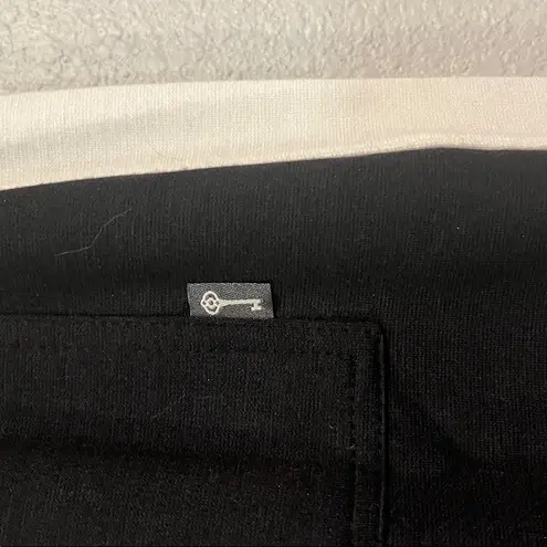 Belyn Key stretch knit athleisure skirt skort black/white M