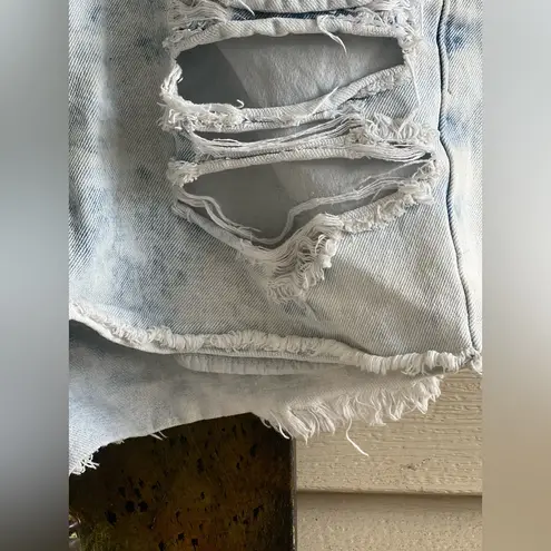 Signature 8 Denim women’s Destroyed Jean Shorts Blue Size L