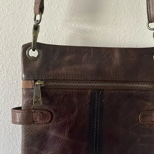 Patricia Nash  Francesca Crossbody Vintage Distressed Leather Brown