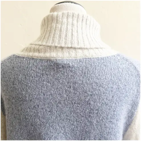 C by Bloomingdale’s Women Cashmere Pullover Sweater Sz L Turtleneck Colorblock Size L