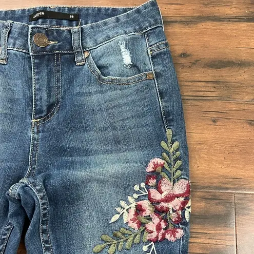 Harper Flower Embroidered Skinny Jeans - Size 26