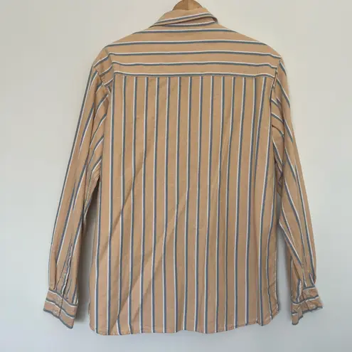 Vintage US Expedition Yellow Striped Button Down Shirt Size L