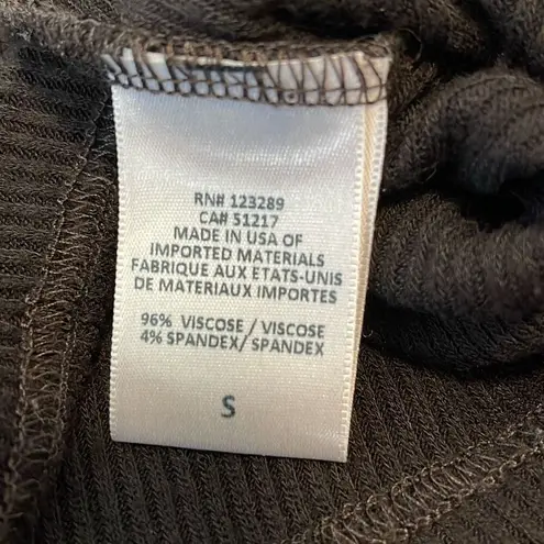 Michael Lauren Womens Ribbed Knit Elastic Waistband Wide Leg Pants Black Size Sm