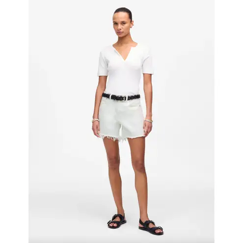 Madewell  The Brynn Long Short Pure Low Slung Rigid Denim White Relaxed US 29 NWT