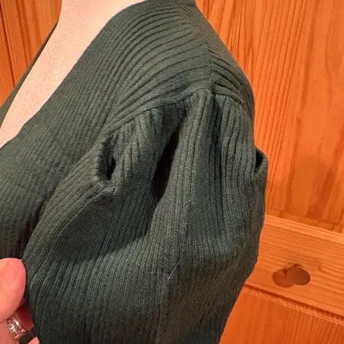 Zeagoo V Neck Sweaters Casual Puff Sleeve Pullover Sweater NWT women’s L