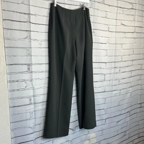 Jones New York  Black Pinstripe Wide-Leg Pants Size 6 Office Preppy Classic Y2K