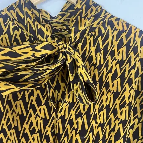 ZARA  Mock Neck Printed Maxi Dress Balloon Sleeve Smocked Waist Size XS preppy