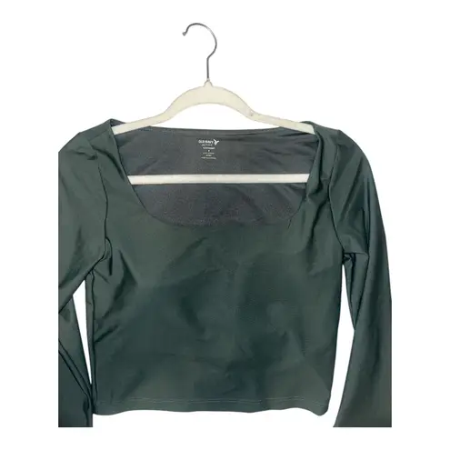 Old Navy Power Soft Green Long Sleeve Crop Top, Womens Small