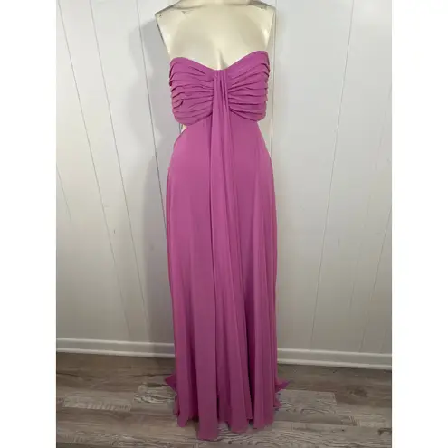 Strapless Empire Waist Chiffon Gown in Orchid Pink
Dessy Collection Pink Size 14